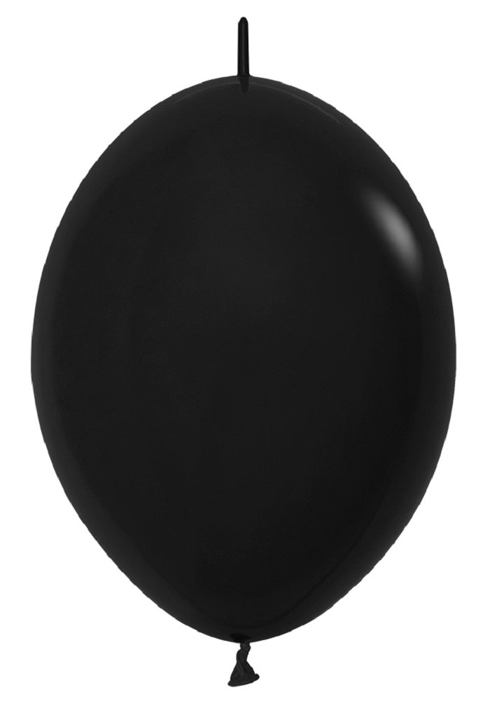 Link o Loon 080 Fashion Black (Schwarz) 30cm 12" Latex Luftballons Sempertex