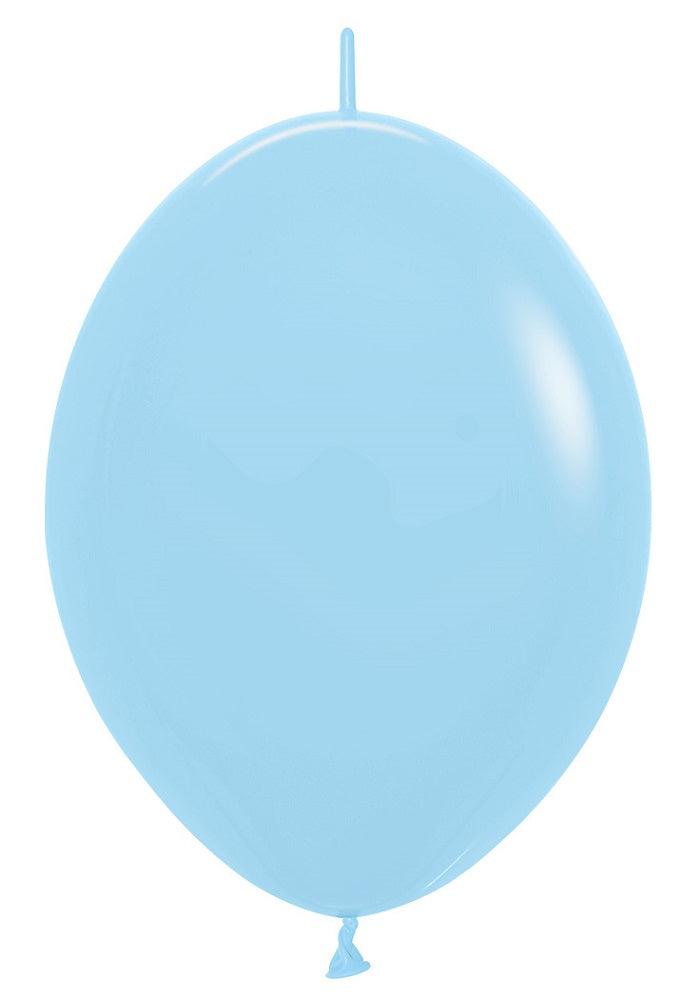 Link o Loon 640 Pastel Matte Blue (Blau) 30cm 12" Latex Luftballons Sempertex