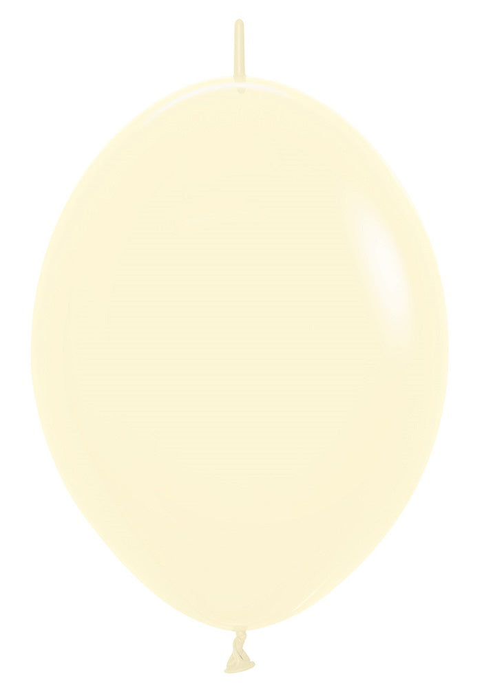 Link o Loon 620 Pastel Matte Yellow (Gelb) 30cm 12" Latex Luftballons Sempertex