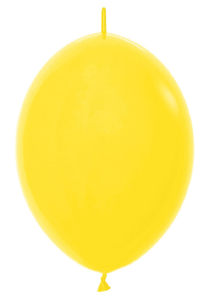 Link o Loon 020 Fashion Yellow (Gelb) 15cm 6" Latex Luftballons Sempertex