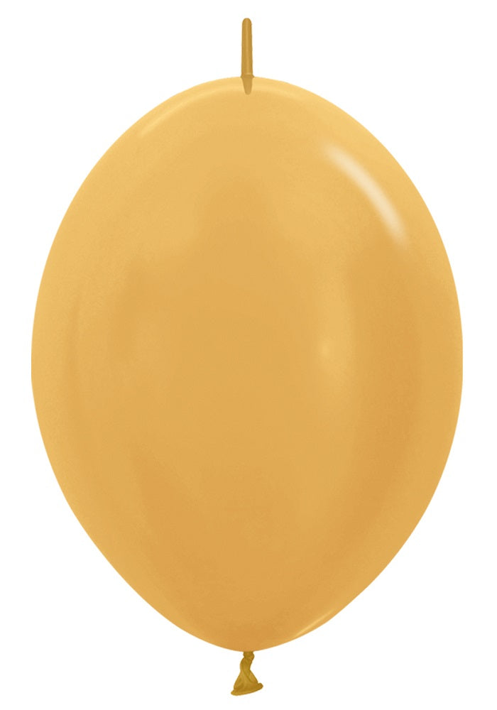 Link o Loon 570 Metallic Gold 15cm 6" Latex Luftballons Sempertex