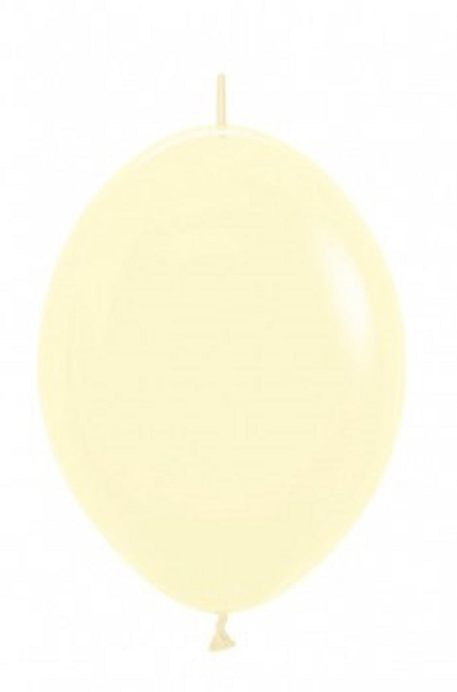 Link o Loon 620 Pastel Matte Yellow (Gelb) 15cm 6" Latex Luftballons Sempertex