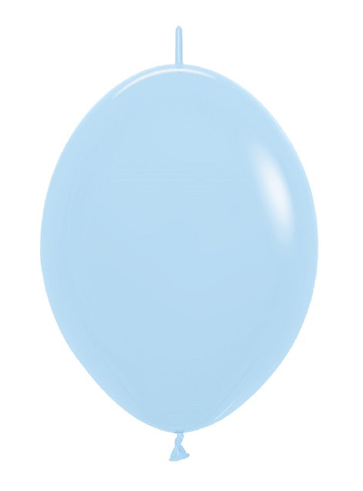 Link o Loon 640 Pastel Matte Blue (Blau) 15cm 6" Latex Luftballons Sempertex