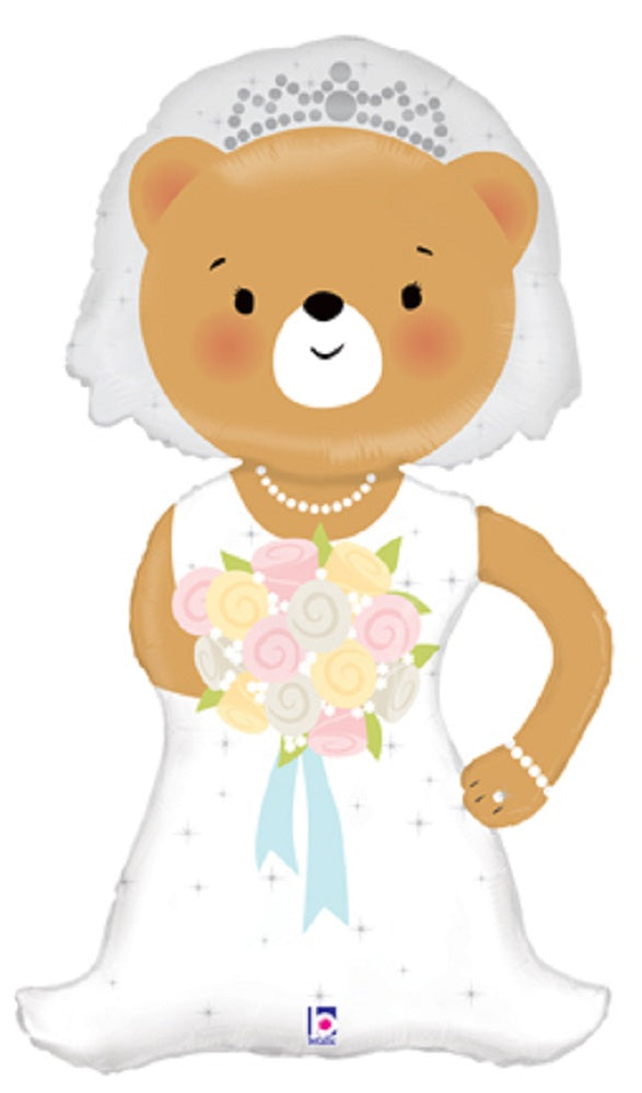 Linky Bride Bear Braut Folienballon 109cm 43''