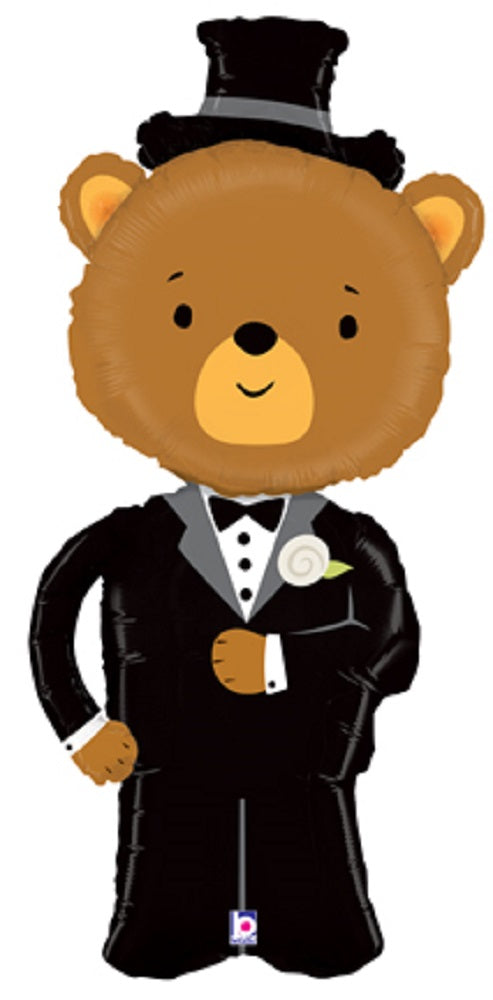 Linky Groom Bear Bräutigam Folienballon 124cm 49''
