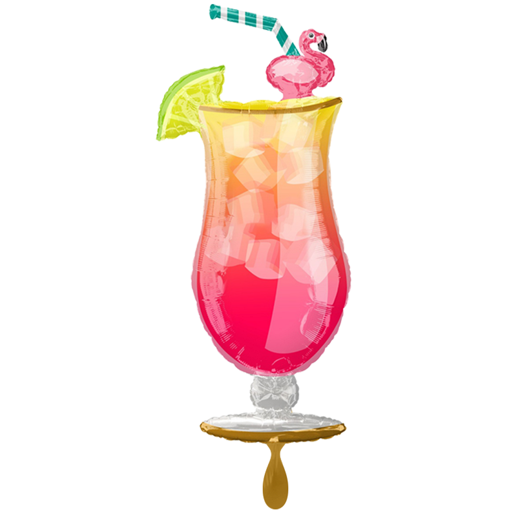 Lets Flamingle Tropical Drink Folienballon 50x 104cm