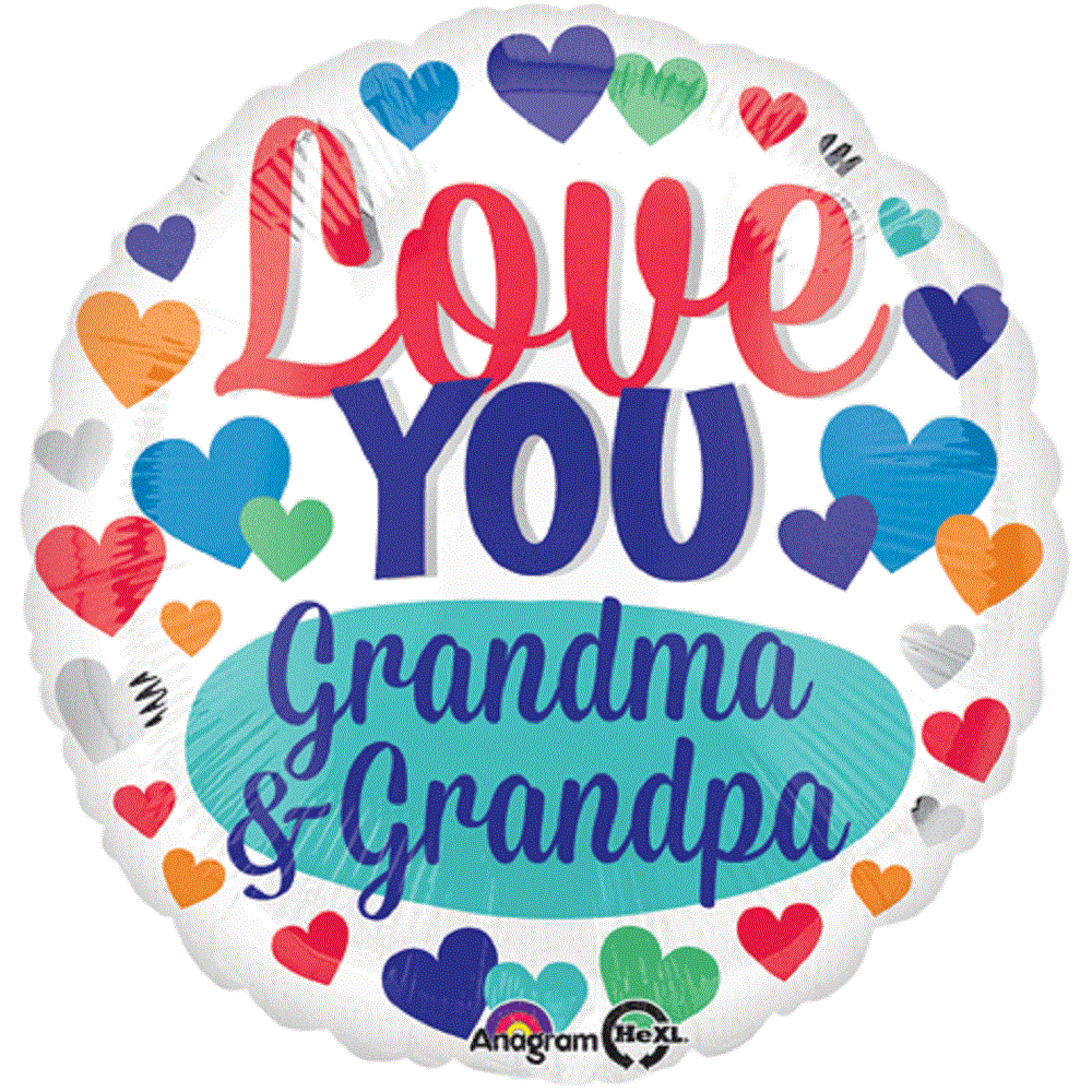 Love you Grandma and Grandpa Folienballon 43 cm 17"