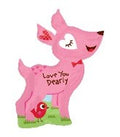 Love you dearly Reh Folienballon 91cm 36"