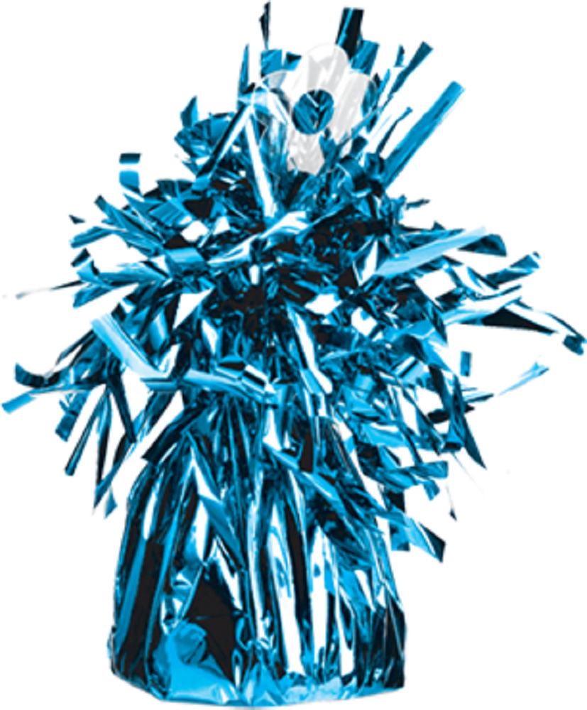 Luftballon Gewicht Fransenkegel Folie Blue (Blau) 150g 62 mm