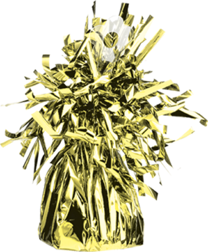 Luftballon Gewicht Fransenkegel Folie Gold 150g 62 mm