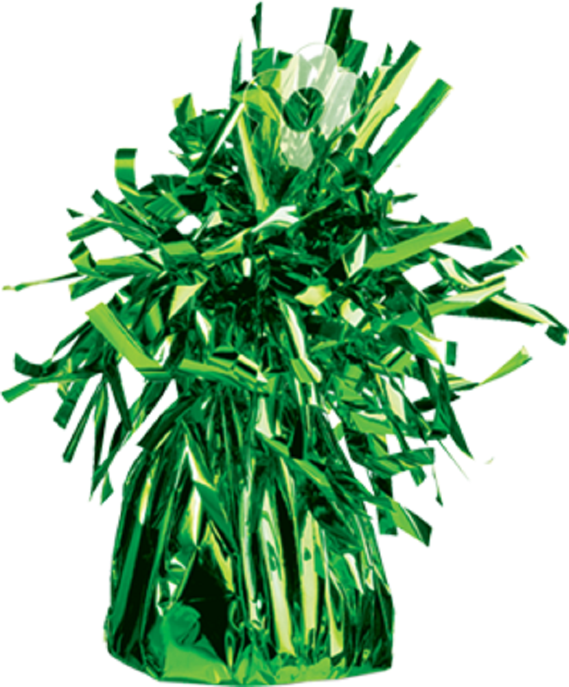 Luftballon Gewicht Fransenkegel Folie Green (Grün) 150g 62 mm