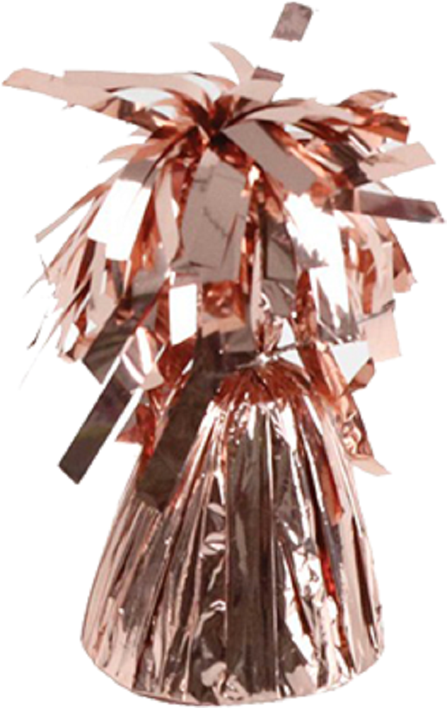 Luftballon Gewicht Fransenkegel Folie Rose Gold 150g 62 mm