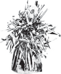 Luftballon Gewicht Fransenkegel Folie Silver (Silber) 150g 62 mm