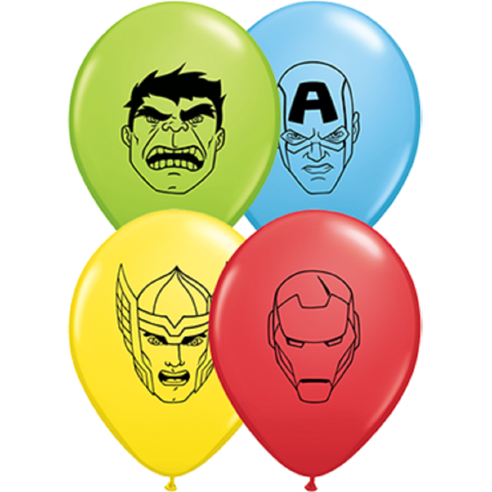 Marvel's Avengers Assemble 12,5cm 5" Latex Luftballons Qualatex 100 Stück