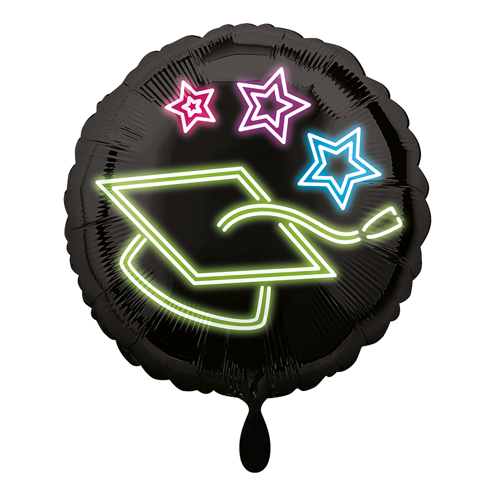Master Abschluss Doktor Hut Neon Grad Folienballon - 45cm 18''