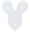 Mauskopf 005 Fashion White (Weiß) Latex Luftballons Sempertex
