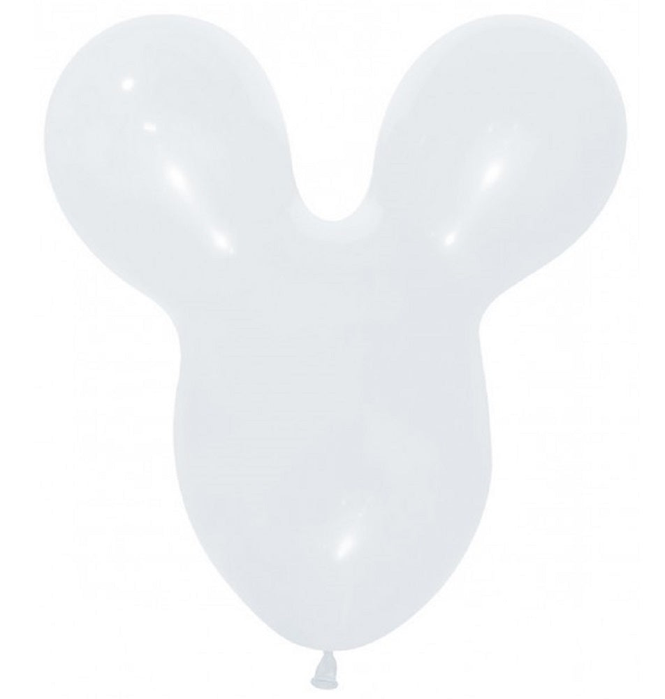 Mauskopf 005 Fashion White (Weiß) Latex Luftballons Sempertex
