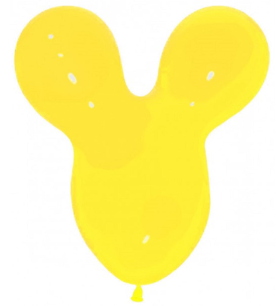 Mauskopf 020 Fashion Yellow (Gelb) Latex Luftballons Sempertex