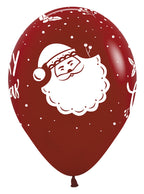 Merry Christmas Happy Santa 30cm 12" Latex Luftballons Sempertex