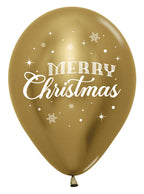 Merry Christmas Winter Reflex Assortment 30cm 12" Latex Luftballons Sempertex