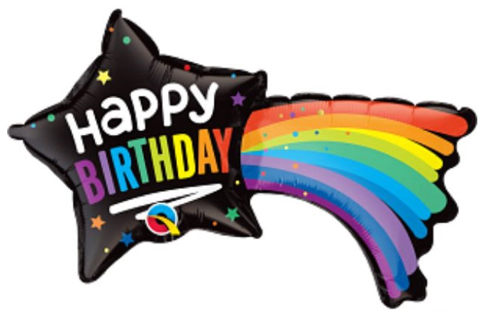 Mini Folienballon Happy Birthday Shooting Star Sternschnuppe 36cm 14''