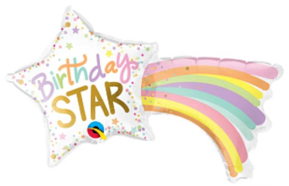 Mini Folienballon Birthday Star Sternschnuppe 36cm 14''