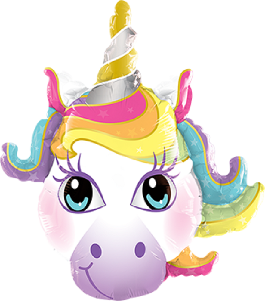 Mini Folienballon Einhorn Regenbogen 36cm 14''