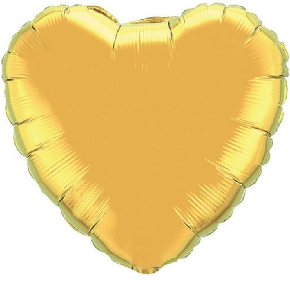 Mini Folienballon Gold Heart 10cm 4''