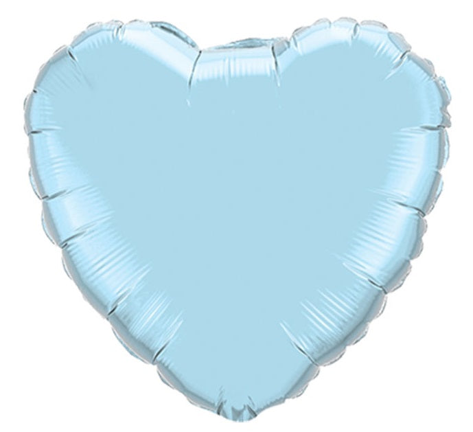 Mini Folienballon Herz Pearl Light Blue (Blau) 23 cm 9"