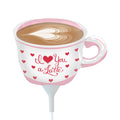 Mini Folienballon I Love You a Latte 36cm 14''