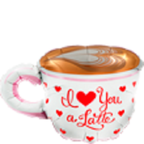 Mini Folienballon I love you Latte Macchiato 36cm 14"