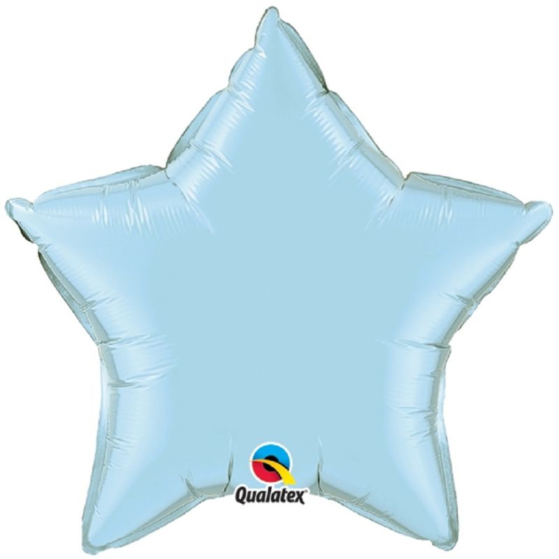 Mini Folienballon Pearl Light Blue Stern 23cm 9 Inch Star Hellblau