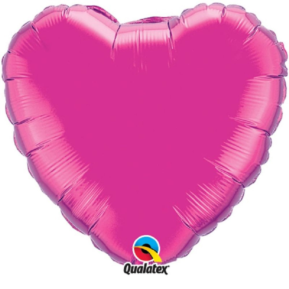 Mini Folienballon Magenta Heart 10cm 4 Inch