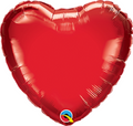 Mini Folienballon Ruby Red Heart (Rubinrot) 23cm 9''