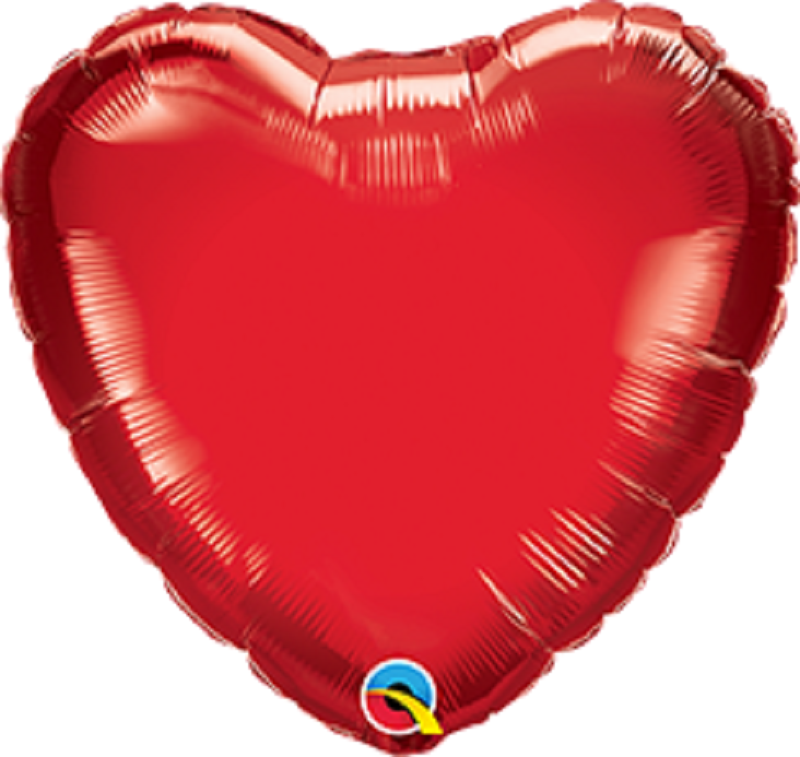 Mini Folienballon Ruby Red Heart (Rubinrot) 23cm 9''