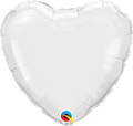 Mini Folienballon White Heart (Weiß) 23cm 9''