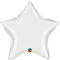 Mini Folienballon White Stern 10cm 4 Inch Star Weiß