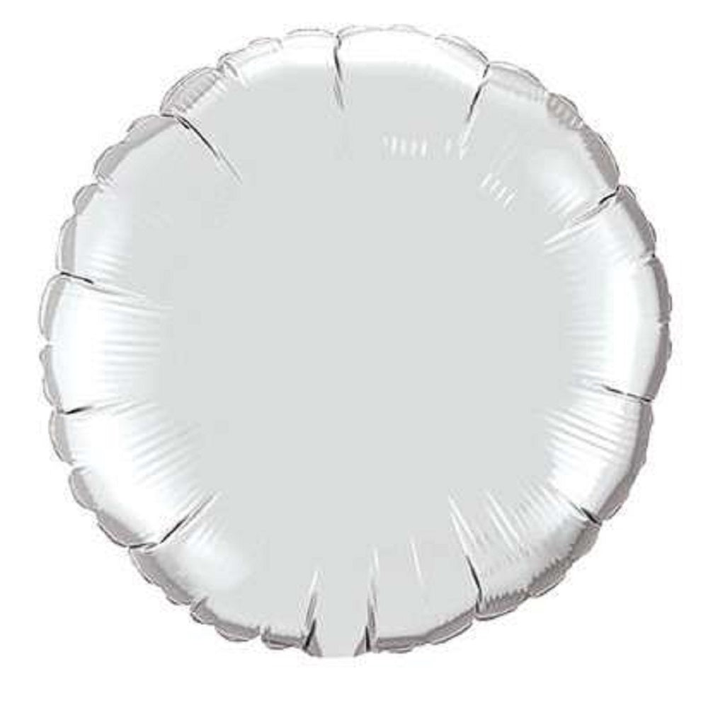 Mini Folienballon Rund Silber 10cm 4"