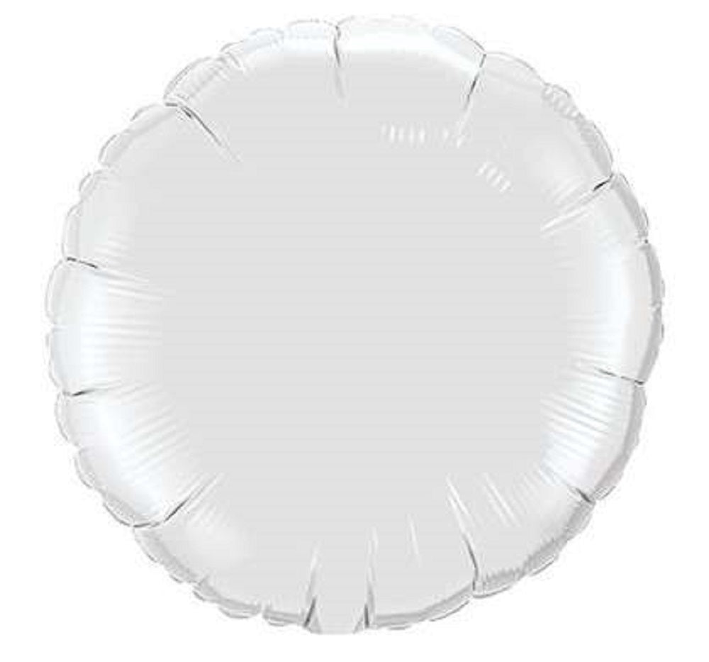 Mini Folienballon Rund Weiß 10cm 4"