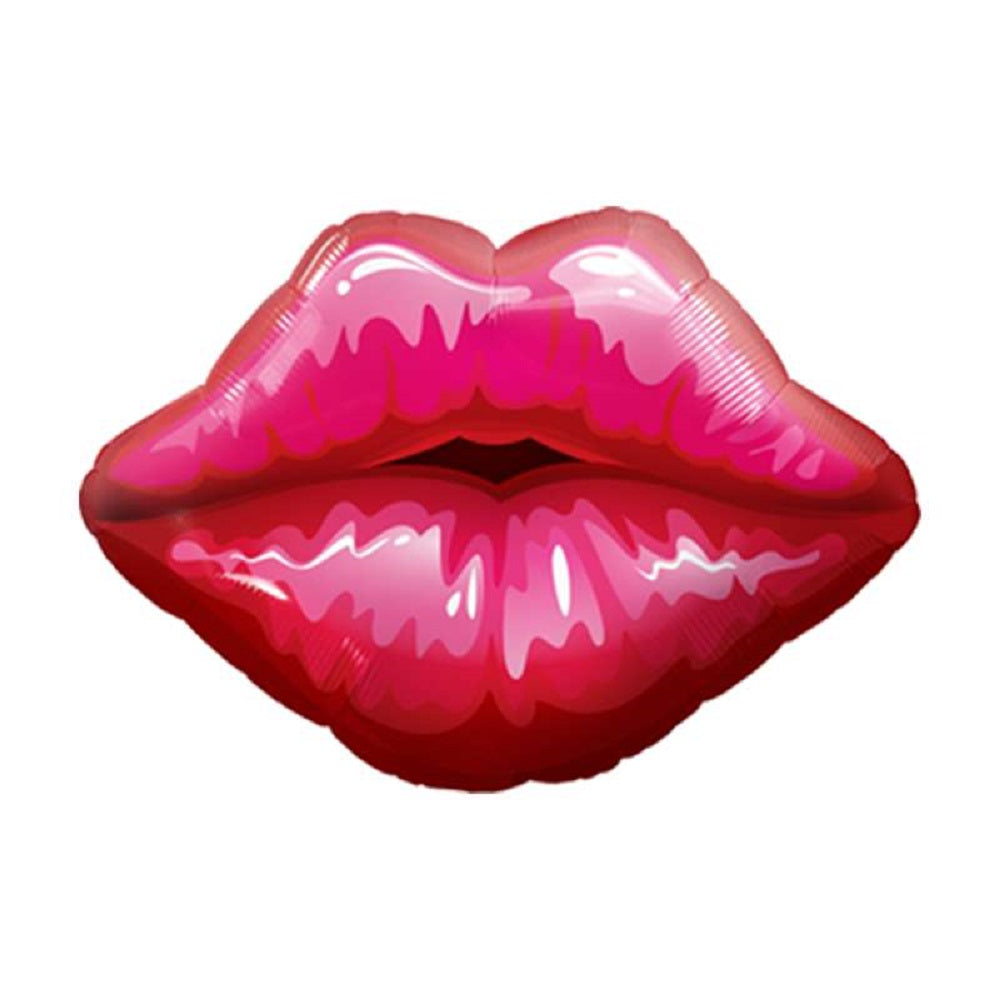 Mini Folienballon Rote Lippen Kussmund 35cm 14"