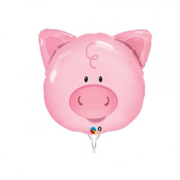 Mini Folienballon Schweinekopf 35cm 14"