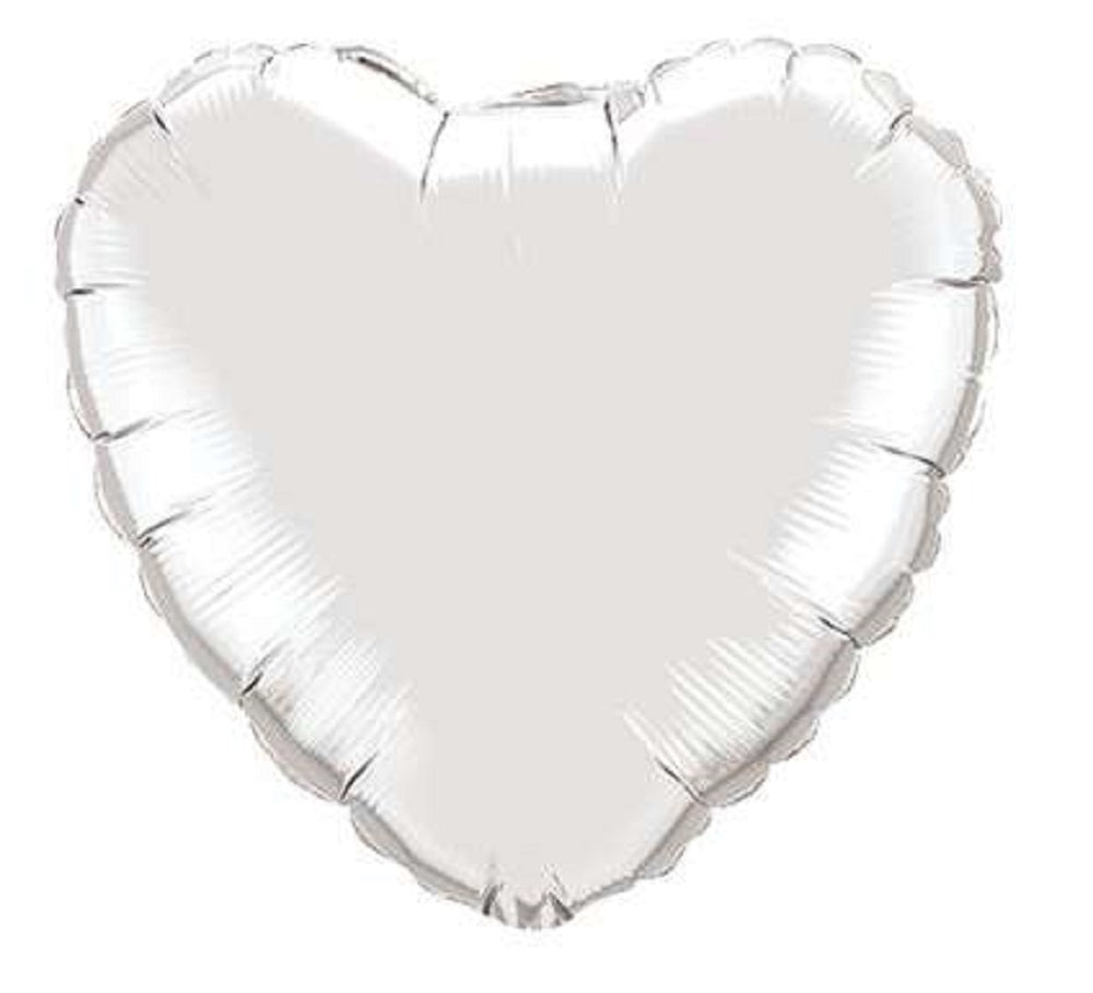Mini Folienballon Silver Heart 10cm 4 Inch Herz Silber