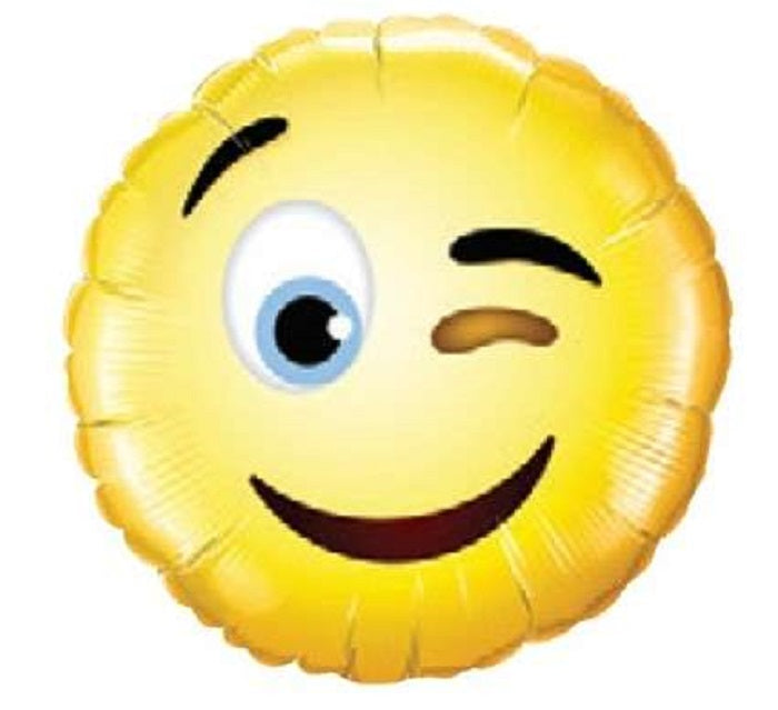 Mini Folienballon Smile Wink 22,5cm 9"
