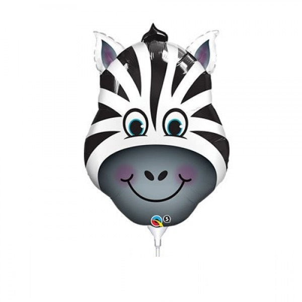 Mini Folienballon Zebrakopf 35cm 14"