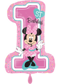 Minnie 1st Birthday Folienballon 48 x 71cm