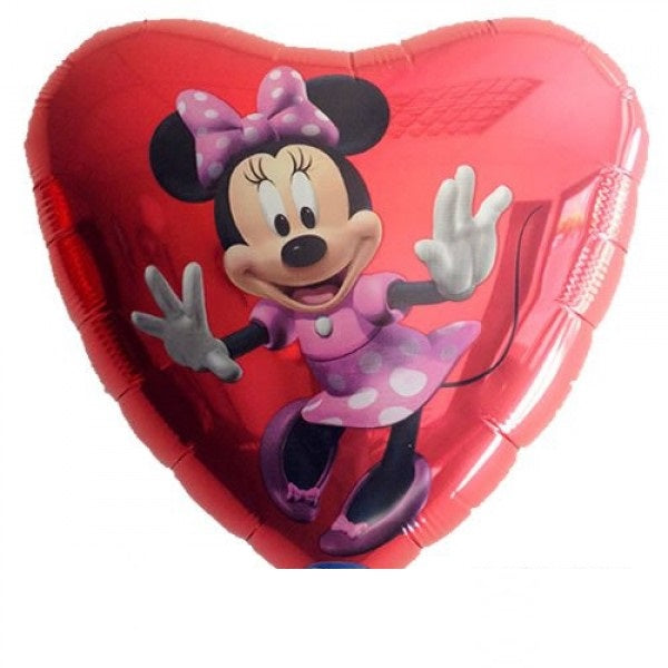 Minnie Maus Herz Folienballon 45cm 18"