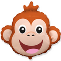 Affenkopf Head Monkey Folienballon 60 x 77 cm