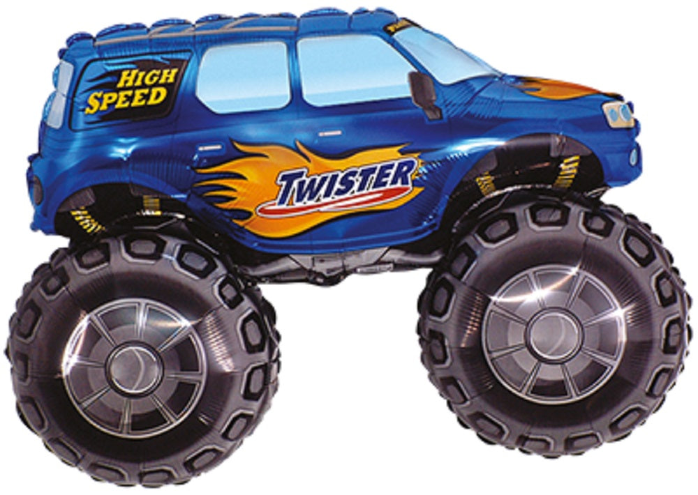 Monster Truck Blau Twister Folienballon 96 x 68cm