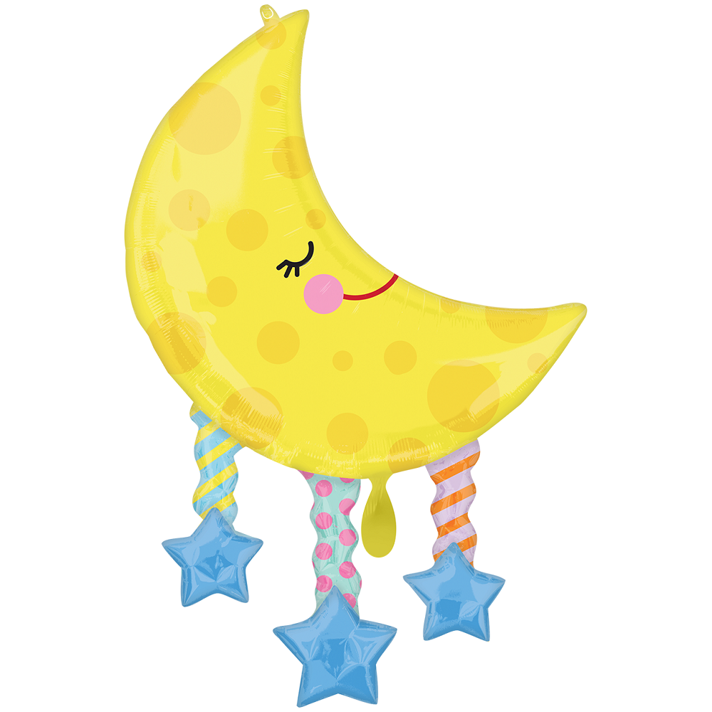 Moon and Stars Gute Nacht Mond und Stern Folienballon - 96cm 38''