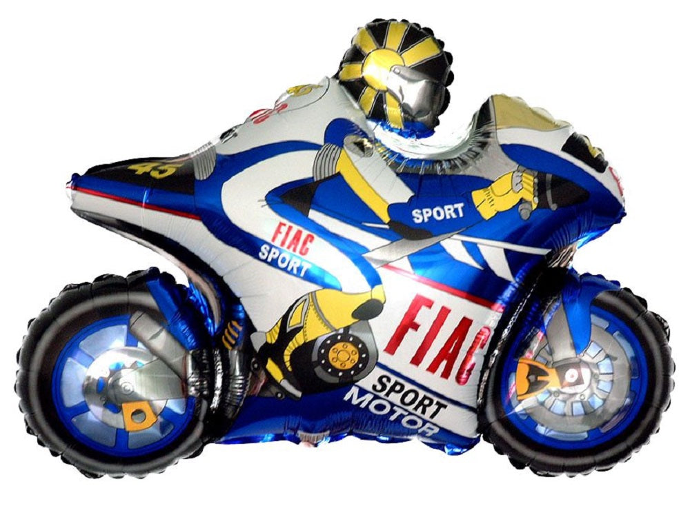 Motorrad Rennmaschine Folienballon 98 x 73cm